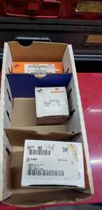 lot 587 image: Box of Misc Gauges & Switches.  See Part #s for Specifics  THIS ITEM MUST BE PICKED UP WEDNESDAY OR THURSDAY