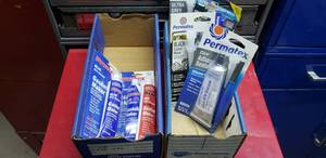 lot 612 image: Lot of 7 Gasket Maker Kits - Most are Unopened  THIS ITEM MUST BE PICKED UP WEDNESDAY OR THURSDAY