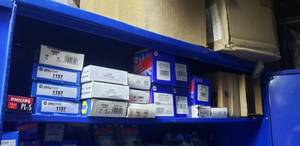 lot 623 image: Shelf Contents - Automotive Replacement Bulbs and More  THIS ITEM MUST BE PICKED UP WEDNESDAY OR THURSDAY