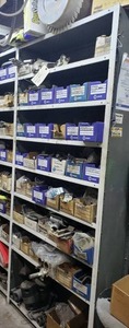 lot 673 image: Contents of Shelf.  Misc TruckTrailer Hinges, Guides, Rollers & Bumpers. See Pics for Specifics  THIS ITEM MUST BE PICKED UP WEDNESDAY OR THURSDAY