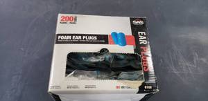 lot 710 image: Box of SAS Foam Ear Plugs, No. 6100.  Box is Almost Full.