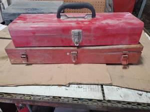 lot 350 image: Lot of 2 Metal Socket Wrench Set Cases, Empty