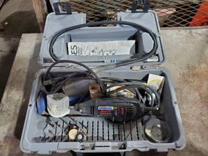 lot 374 image: Dremel Model 395 MultiPro Variable Speed Rotary Tool w Case & Accessories