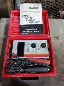 lot 377 image: Alltest No 0110 3706 Digital Engine Analyzer w Case & Manual