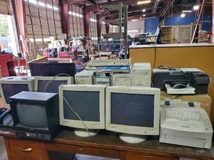 lot 400 image: Lot of Vintage Electronics - Monitors, Computers, Printers & More