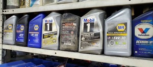 lot 470 image: Shelf Contents - Oil and Transmission Fluid  THIS ITEM MUST BE PICKED UP WEDNESDAY OR THURSDAY