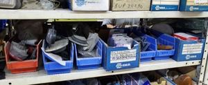 lot 480 image: Shelf Contents - TruckTrailer Lights, Seat Belt, and More   THIS ITEM MUST BE PICKED UP WEDNESDAY OR THURSDAY