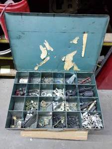 lot 507 image: Steel Parts Drawer w 24 Compartments & Contents Included, Misc Springs & Parts