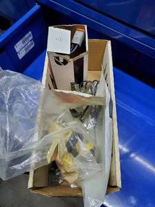 lot 590 image: Box of Misc Parts & Cables.  See Part #s for Specifics  THIS ITEM MUST BE PICKED UP WEDNESDAY OR THURSDAY