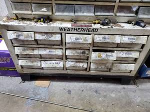 lot 652 image: Weatherhead 15-Bin Parts Storage Cabinet, CONTENTS INCLUDED