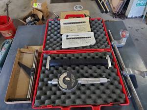 lot 688 image: Brake Drum Inspection Kit.  Includes Fraser 202D Gauge, Ammco 8500 Safe-Mike Drum Micrometer Lathe Extension & More