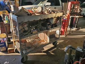 lot 782 image: Contents of Cart - Miscellaneous Auto Parts.  Cart NOT Included.  See Pics for Specifics  THIS ITEM MUST BE PICKED UP WEDNESDAY OR THURSDAY