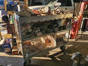 lot 783 image: Metal Industrial Cart - Pick Up on Day 3 - Contents NOT Included  PICKUP FOR THIS ITEM IS FRIDAY ONLY