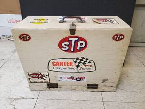 lot 854 image: Now THIS is Cool  Lot of Vintage Slot Cars w Extra Bodies, Frames, Accessories and a Custom Carrying Case.