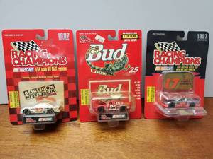lot 933 image: Lot of 3 Racing Champions Diecast Collectible Cars.  Jeff Green, Ken Schrader & Darrell Waltrip