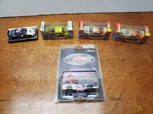 lot 934 image: Lot of 5 Action Diecast Collectible Cars.  Mark Martin, Terry Labonte (x2), Jerry Nadeau & Rusty Wallace