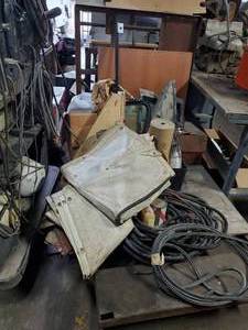 lot 1037 image: Metal Industrial Cart with Contents
