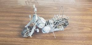 lot 824 image: Handmade Wire Art Motorcycle.  One of a Kind