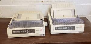 lot 840 image: Lot of 2 Oki Microline 320 Turbo Dot-Matrix Printers