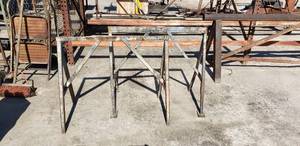 lot 961 image: Pair of Metal Saw Horses