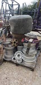 lot 982 image: Pallet of Racing Wheels, Tires, and More