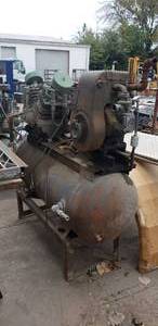 lot 989 image: Gasoline Compressor with 50 Gallon Tank
