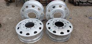 lot 1003 image: Set of Heavy Duty 24 Truck Wheels