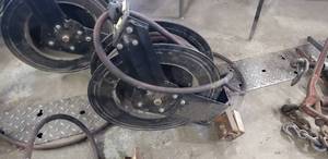 lot 1060 image: Retracting Hose Reel w 12 Air Hose & CeilingWall Mount