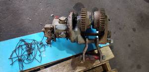 lot 1080 image: Air Operated Ingersoll-Rand Chain Hoist Dolly