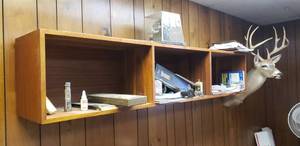 lot 1085 image: Lot of 2 Solid Wood Floating Shelves.  Approx 6 Long