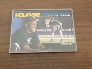lot 206 image: 1994 Upper Deck Up Close & Personal card Michael Jordan rookie baseball card #635