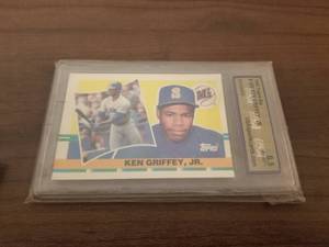 lot 14 image: 1990 Topps Big Ken Griffey Jr. graded baseball card 8.5 card #250