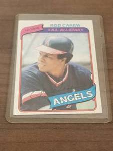 lot 133 image: 1980 Topps Rod Carew baseball card #700