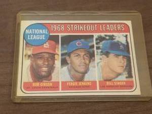 lot 70 image: 1968 Topps Strikeout Leaders card #12