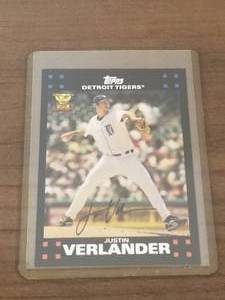 lot 88 image: 2007 Topps Justin Verlander Rookie baseball card #160