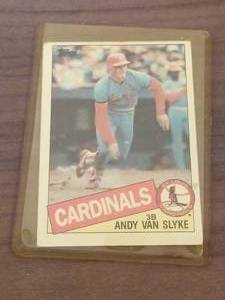 lot 83 image: 1985 Topps Andy Van Slyke baseball card #551