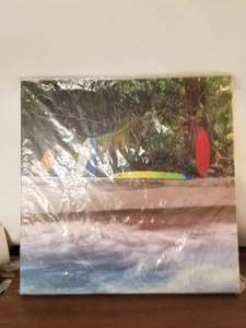 lot 175 image: SurfboardBeach themed print on Canvas 24 x 24