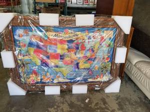 lot 217 image: Very nice Margaritaville framed travel map