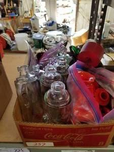 lot 257 image: Selection of glass humming bird feeders