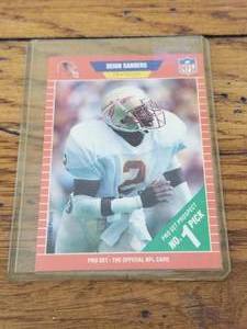 lot 23 image: 1989 Pro Set - Dion Sanders Rookie card #486