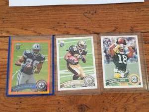 lot 53 image: Topps Chrome-DeMarco Murray, Topps-Mark Ingram, and Topps Randal Cobb Rookie Cards