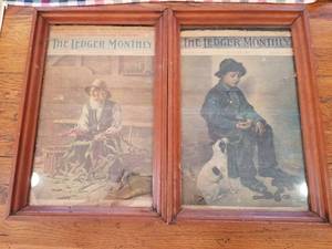 lot 75 image: The Ledger Monthly (1899, 1900) covers framed