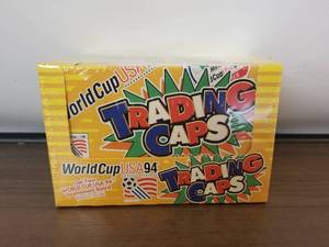 lot 118 image: 1994 World Cup USA Trading Caps - unopened box pf packs