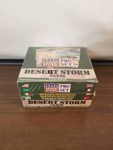 lot 120 image: Pro Set Desert Storm trading cards - unopened box of packs