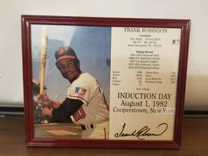 lot 128 image: Frank Robinson Induction Day autographed 8 x 10 - authenticity unknown
