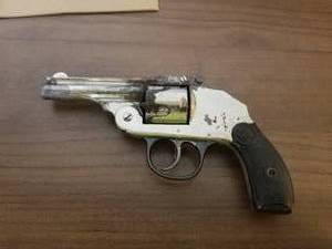 lot 61 image: Iver Johnsons Arms & Cycle Works - Fitchburg, Mass USA - rimfire level swift hammerless revolver