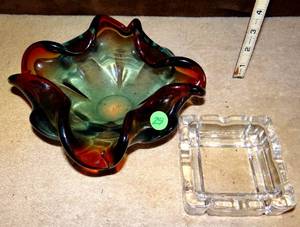 lot 29 image: ANTIQUE ASHTRAYS AS SHOWN