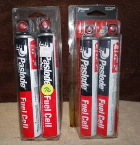 lot 76 image: Paslode, Replaceable Red Fuel Cell Twin Pack, 816000, For Cordless Framing Nailers, 2 Pack (X2)