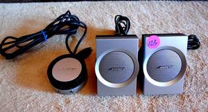 lot 123 image: BOSE COMPANION 3 SPEAKER SYSTEM SILVER  AS SHOWN