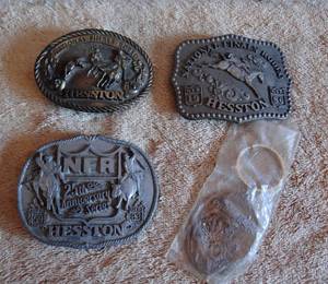 lot 129 image: NICE COLLECTION OF COWBOY BUCKLES AS SHOWN